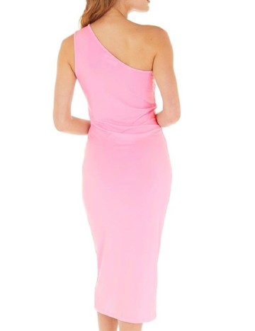 Rochie medie Vila, roz