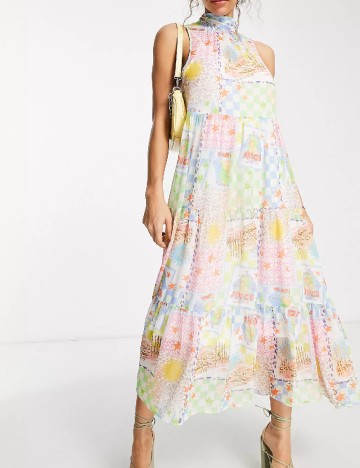 Rochie lunga ASOS, mix culorim