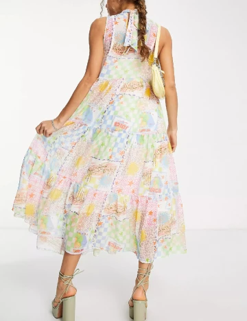 Rochie lunga ASOS, mix culorim Mix culori