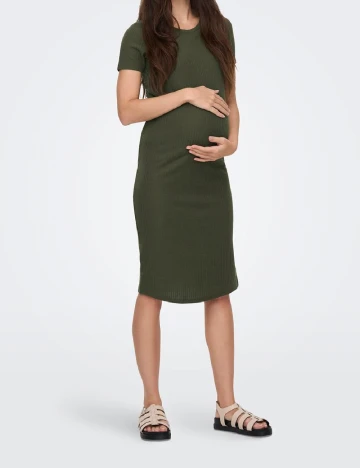 Rochie medie Only Maternity, verde Verde
