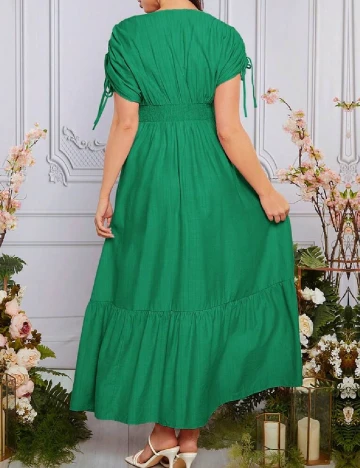 Rochie lunga SHEIN Maternity, verde Verde
