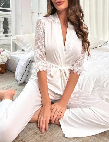 Pijama SHEIN, alb Alb