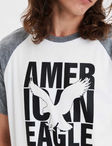 Tricou American Eagle, alb