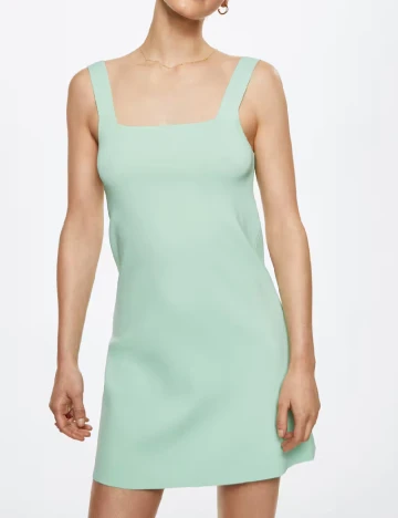 Rochie scurta Mango, verde Verde