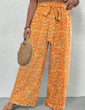 Pantaloni SHEIN CURVE, portocaliu Portocaliu