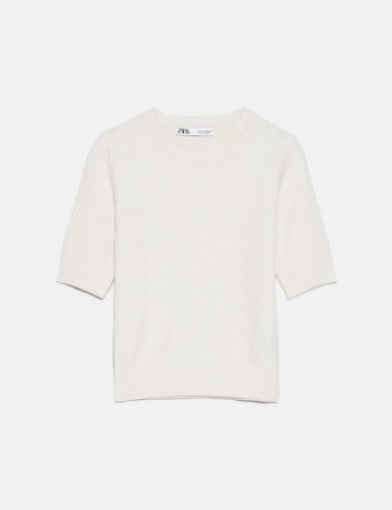 Tricou Zara, crem, L