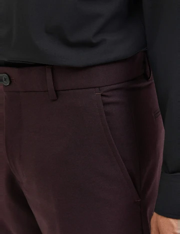 Pantaloni Selected, pruna