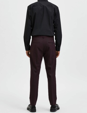 Pantaloni Selected, pruna