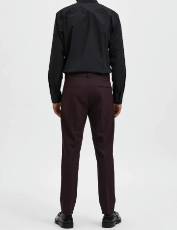 Pantaloni Selected, pruna