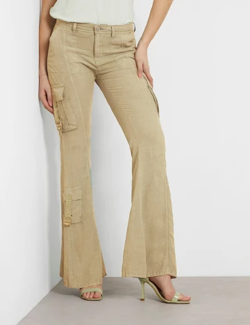 Pantaloni Guess, crem