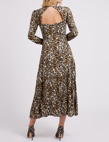 Rochie medie Guess, animal print