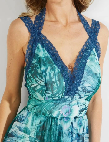 Rochie lunga Guess, albastru