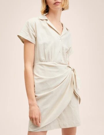 Rochie scurta Mango, crem Crem