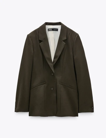 Sacou Zara, kaki, M Verde