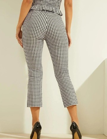 Pantaloni Guess, alb/negru