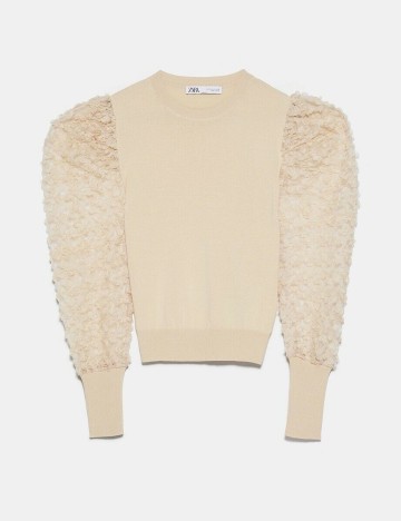 Bluza Zara, crem, S