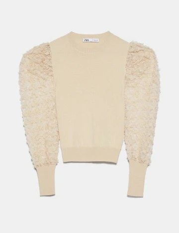 Bluza Zara, crem, S