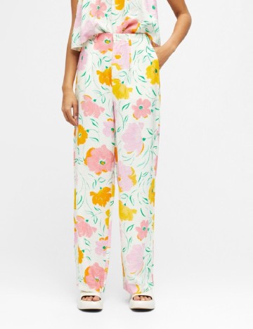 Pantaloni Object, floral print