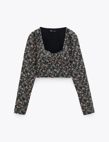 Top Zara, floral print Floral print