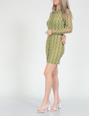 Rochie scurta Neon&Nylon, verde