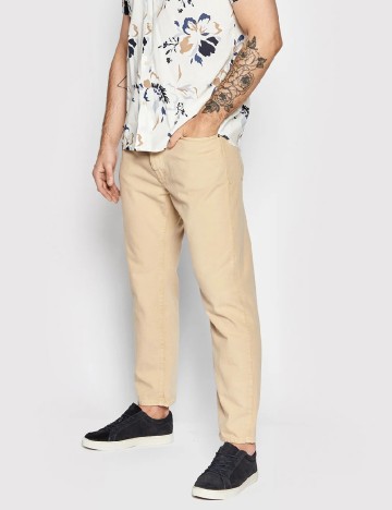 Pantaloni Selected, crem