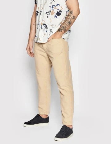 Pantaloni Selected, crem Crem