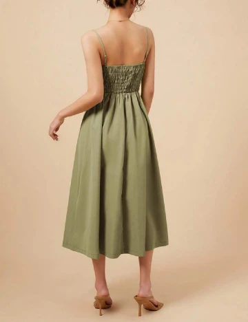 Rochie medie Amy Enjoy Life, verde