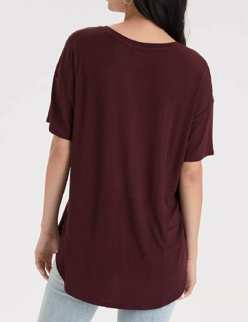 Tricou Oversize American Eagle, visiniu