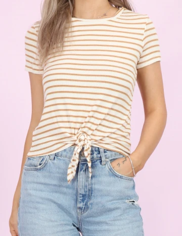 Tricou American Eagle, crem