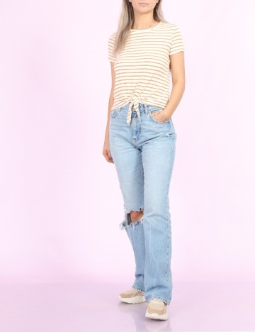 Tricou American Eagle, crem