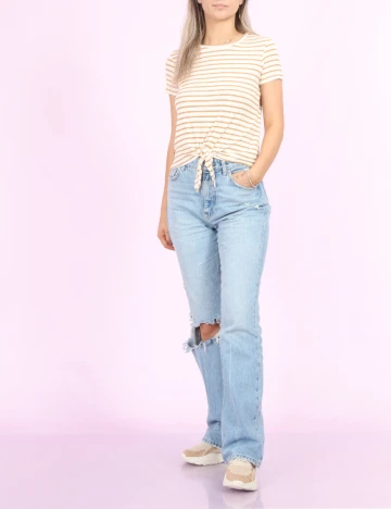 Tricou American Eagle, crem