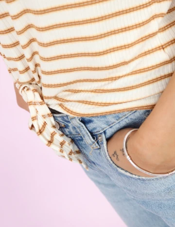 Tricou American Eagle, crem