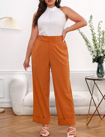 
						Pantaloni SHEIN CURVE, portocaliu