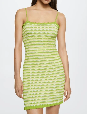Rochie scurta Mango, verde Verde