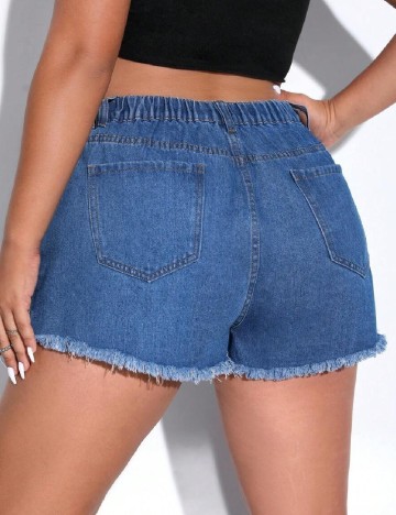Pantaloni scurti SHEIN CURVE, albastru