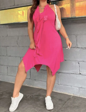 Rochie scurta SHEIN CURVE, roz