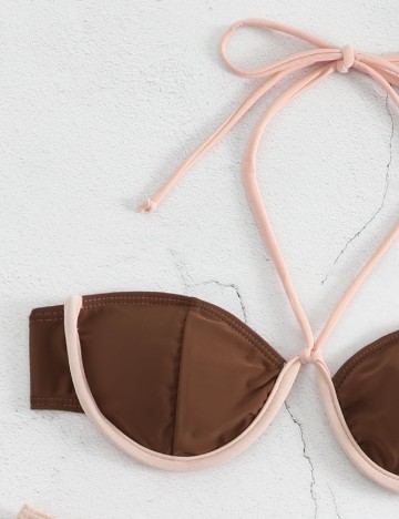 Costum de baie SHEIN, maro