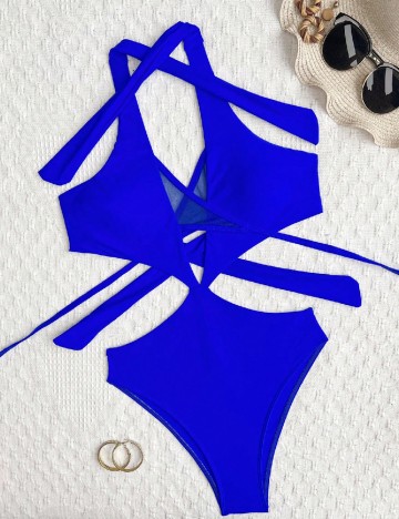
						Costum de baie SHEIN, albastru
