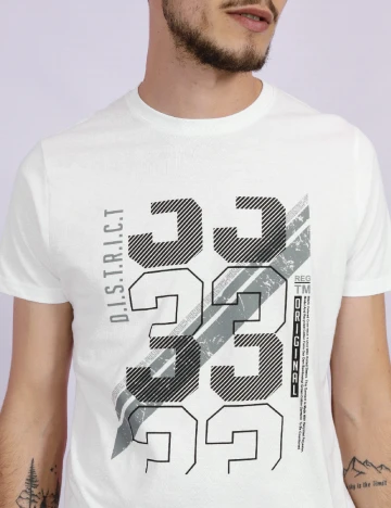 Tricou Milano Bulls, alb Alb