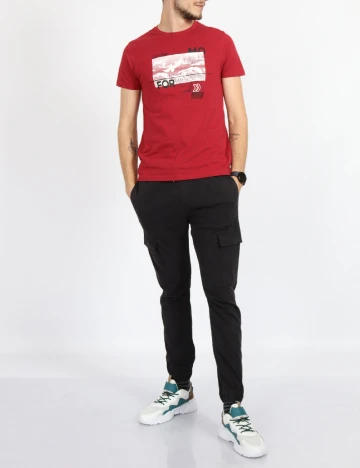 Tricou Milano Bulls, rosu Rosu