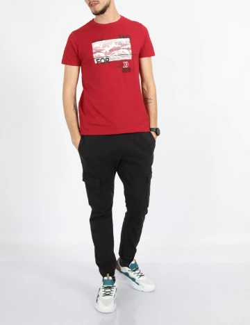 Tricou Milano Bulls, rosu Rosu