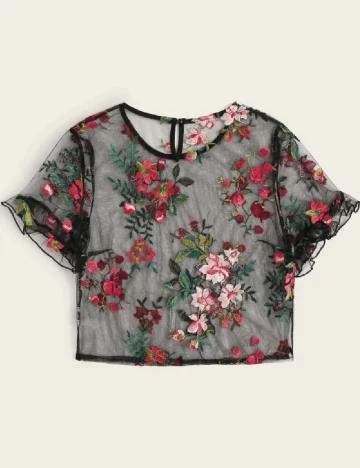 Top SHEIN, negru