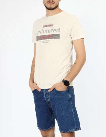 Tricou Milano Bulls, crem