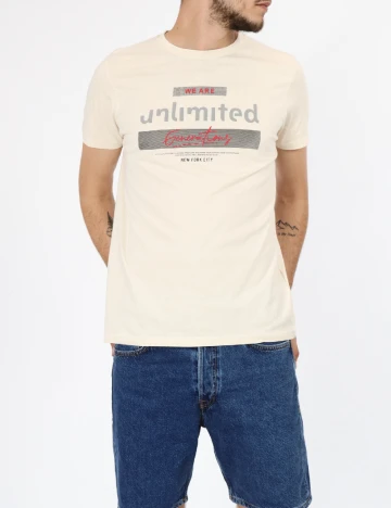 Tricou Milano Bulls, crem