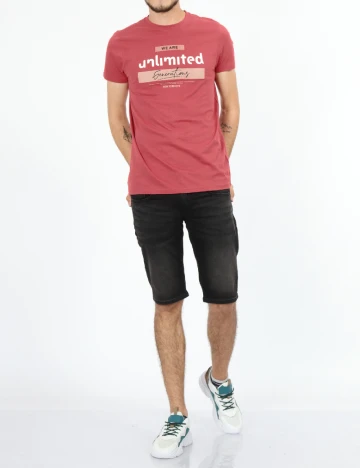 Tricou Milano Bulls, rosu Rosu