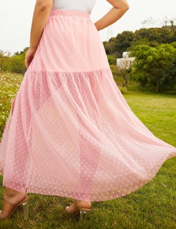 Fusta SBetro Plus Size, roz