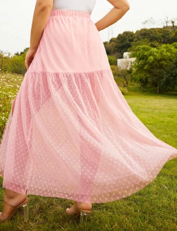 Fusta SBetro Plus Size, roz