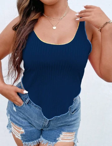 Top SHEIN CURVE, bleumarin