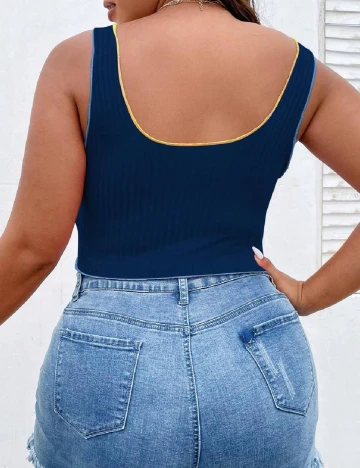 Top SHEIN CURVE, bleumarin