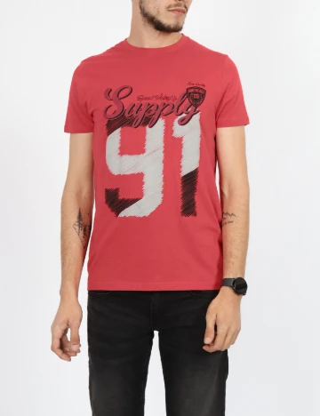 Tricou Milano Bulls, rosu Rosu